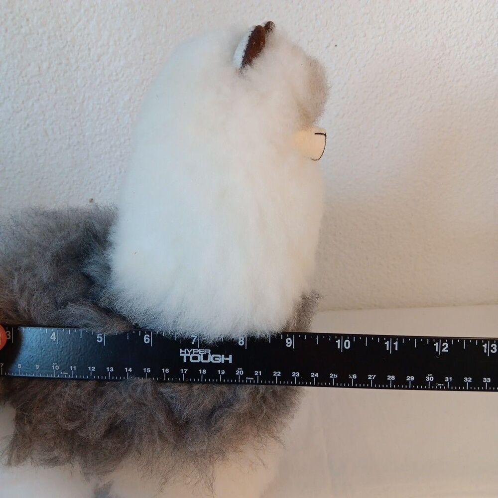 Peruvian Alpaca Fur Plush Llama Handmade 12inch Standing Stuffed Animal Imported - Picture 11 of 11